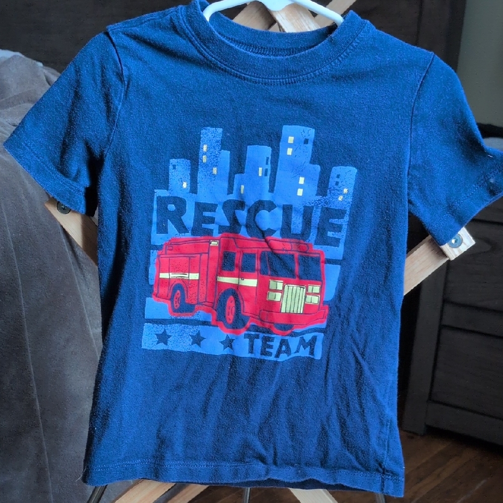 4T Fire truck rescue shirt